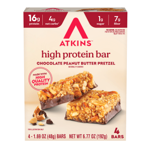 Chocolate Peanut Butter Pretzel High Protein Bars